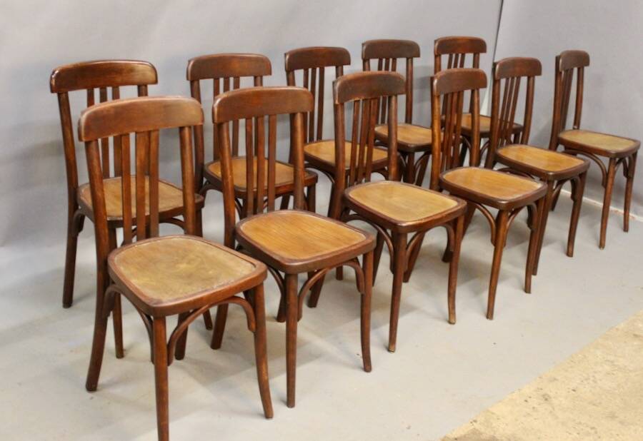 Set of 11 bistro chairs