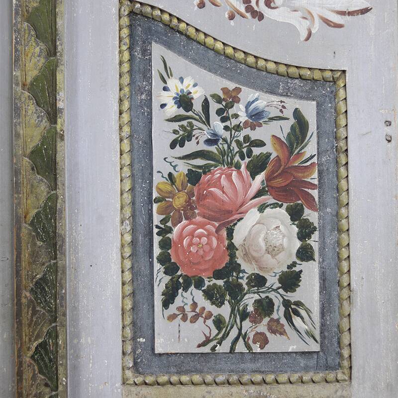 Painted Folk Art Bridal Cupboard