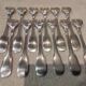 12 silver-plated oyster forks by Christofle Cluny, 14.9cm