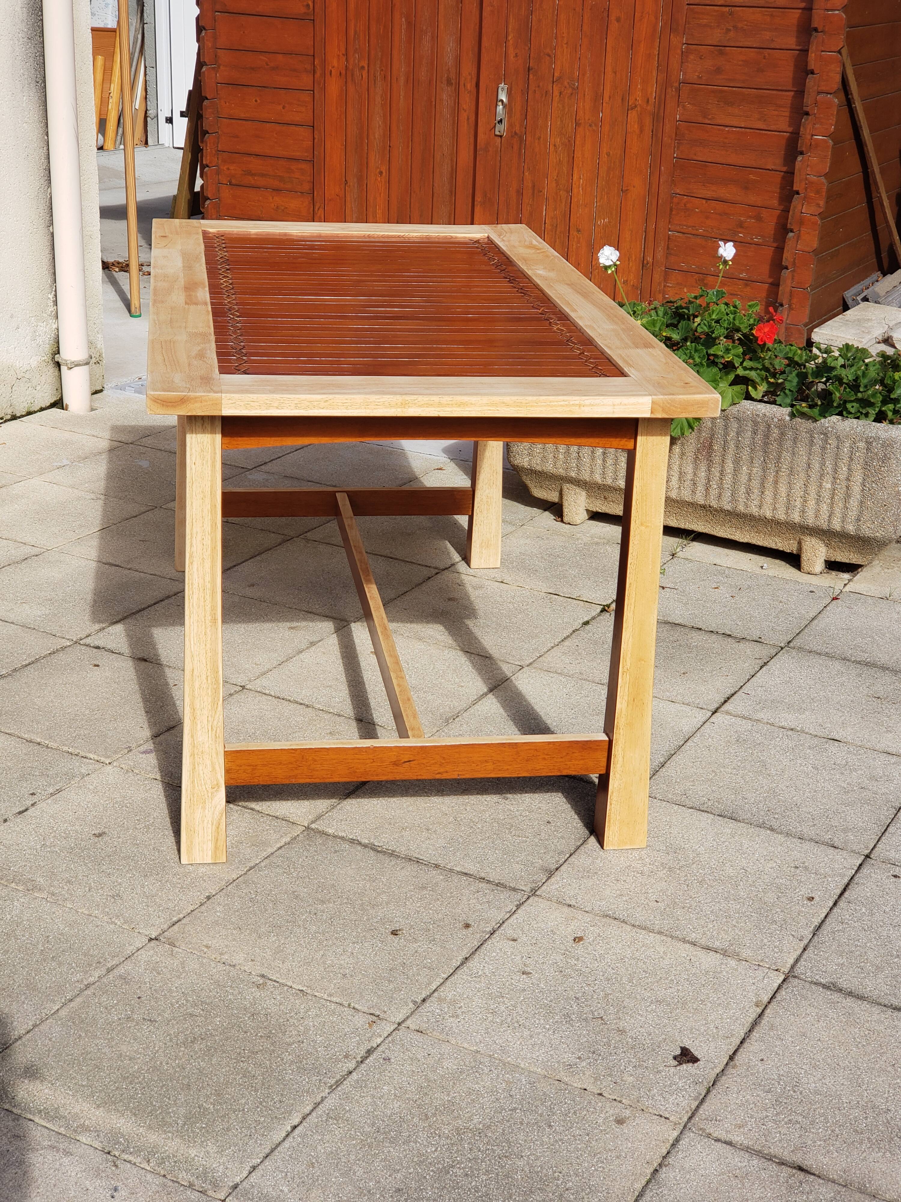 Rectangular dining table in exotic wood