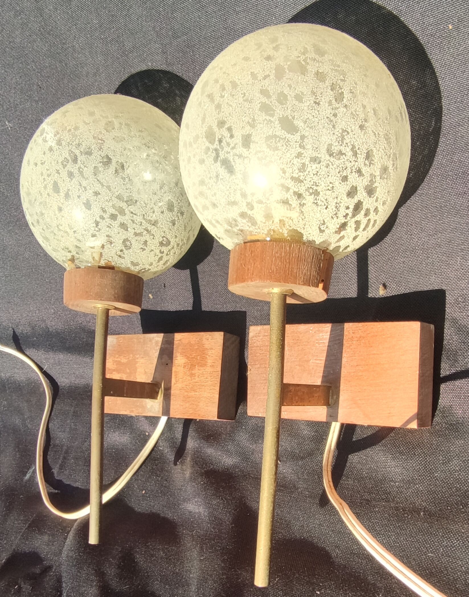 Pair of modernist wall lamps