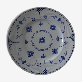 Assiette plate anglaise furnivals denmark bleu england fleur