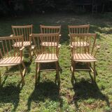 Hay oak wood armchairs