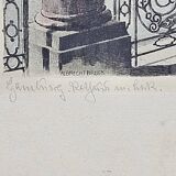 Etching "Town Hall in Hamburg" by Albrecht Bruck