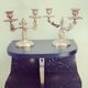 Pair of antique chandeliers in solid brass