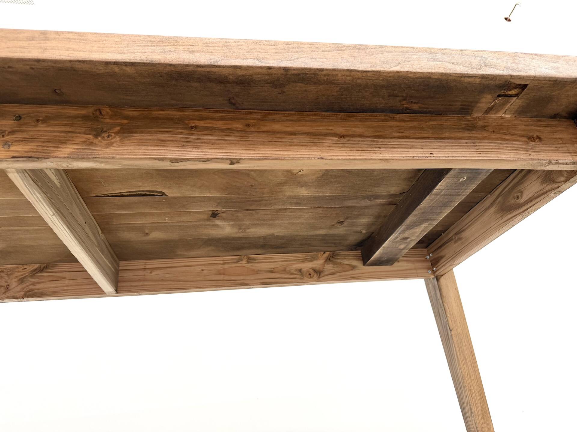 Table de ferme vintage en peuplier