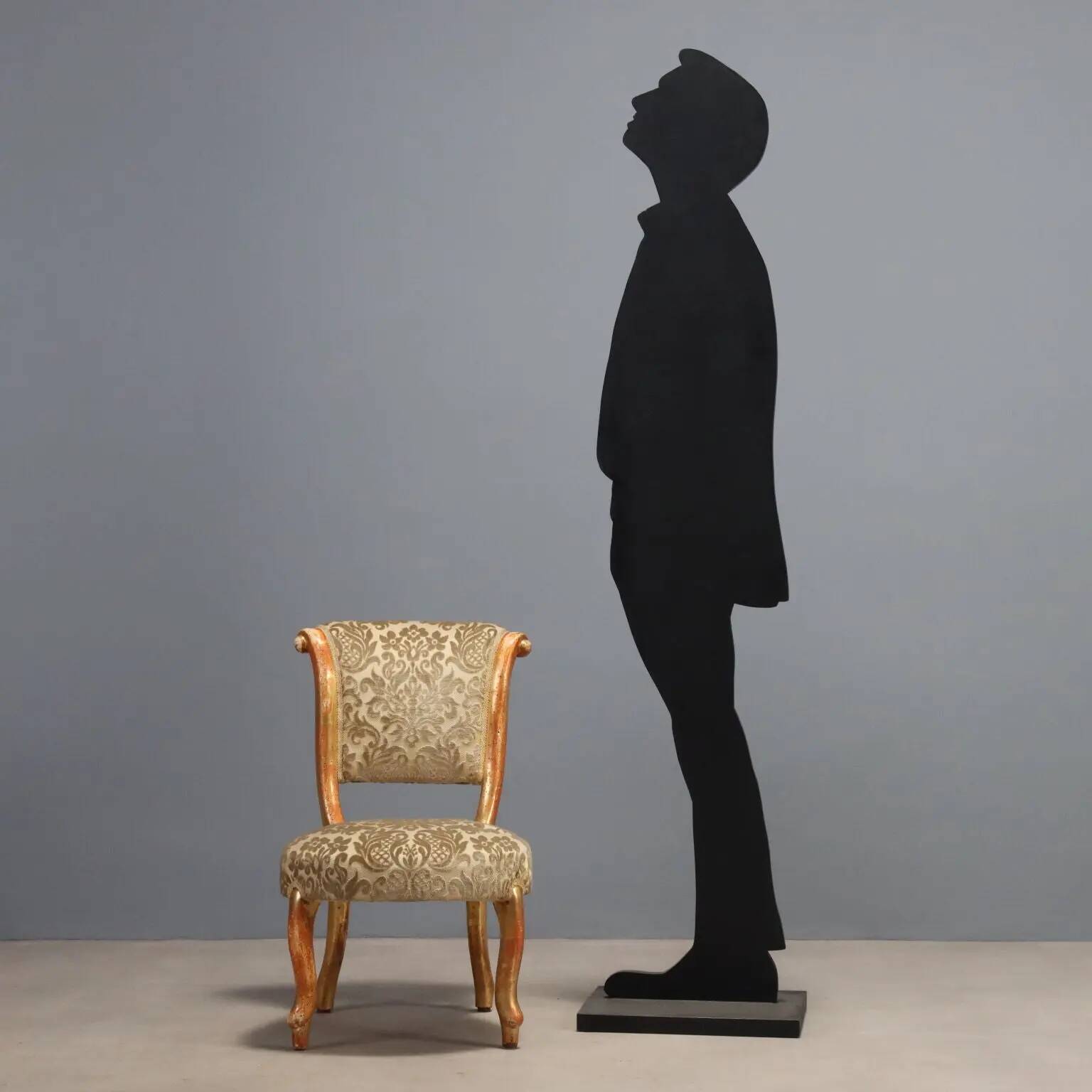Antique Louis-Philippe armchair in wood, Italy, 19th century