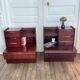 Paire de chevets mid century Roche Bobois vintage avec éclairage intégré