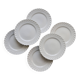 6 vintage white porcelain twisted Limoges Haviland dinner plates