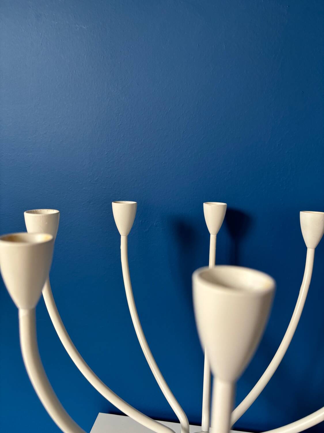 IKEA vintage candlestick model Stockholm – white 8-branch chandelier