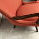 Orange-pink art deco armchair 1930s/40s