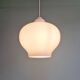 Scandinavian pendant light in white opaline, HA Jakobsson, 1960