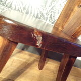 Brutalist chair in solid elm