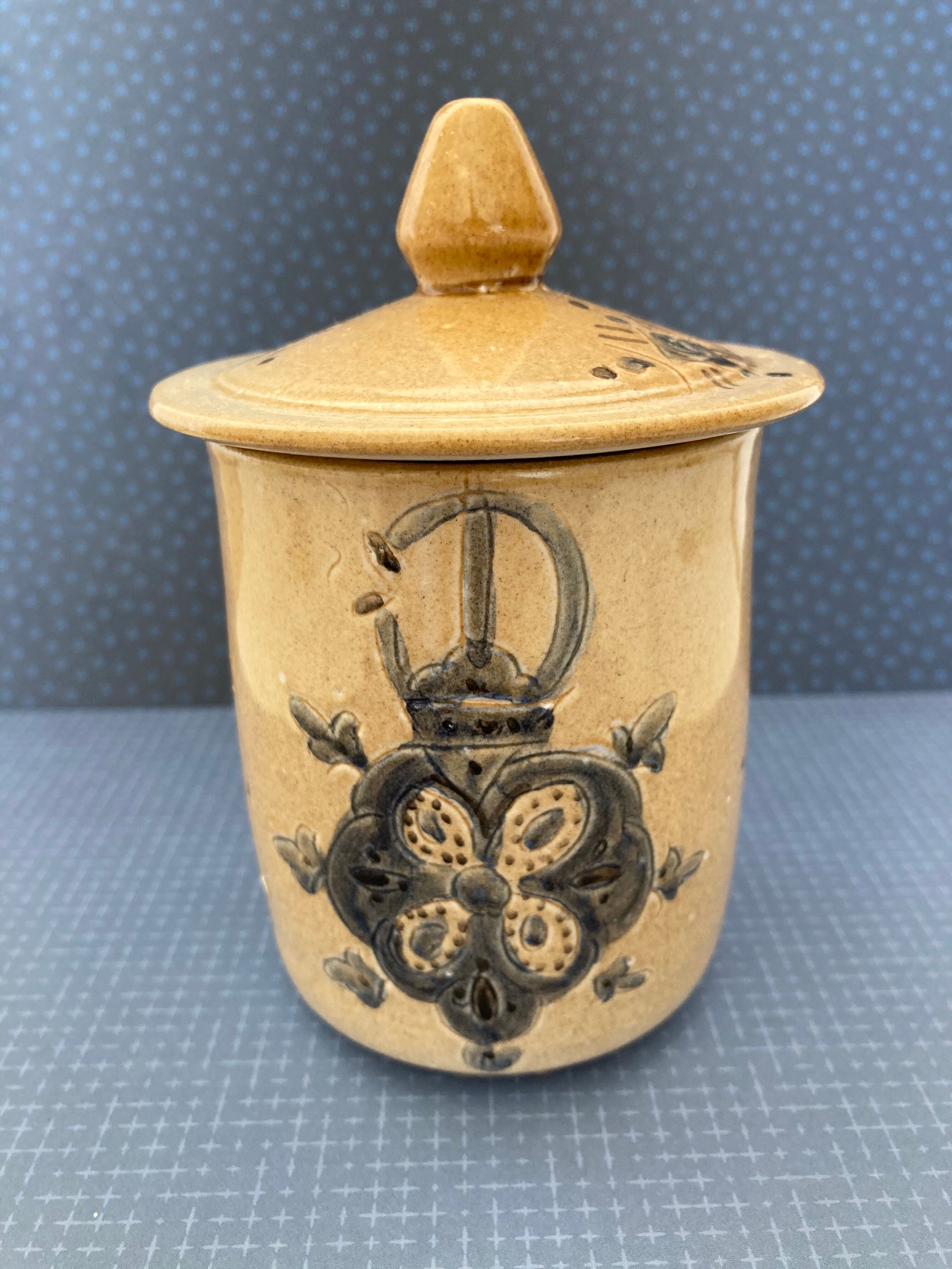 Lot of 6 enamelled terracotta pots - Moroccan pottery