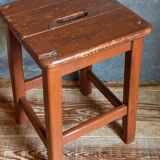 Workshop stool in old solid wood