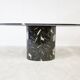 Vintage oval black marble dining table, 1970s