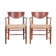Pair of Scandinavian armchairs in 317 model in teak