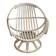 Vintage armchair in white lacquered rattan