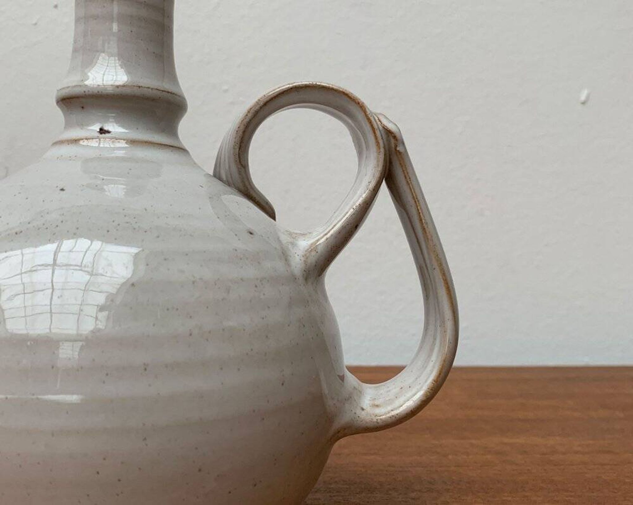 Mid-century Icelandic ceramic carafe by Sigurdar Haukssonar for Handunnid Pottery Iceland, 1960s.