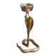 Cobra candlestick in brass