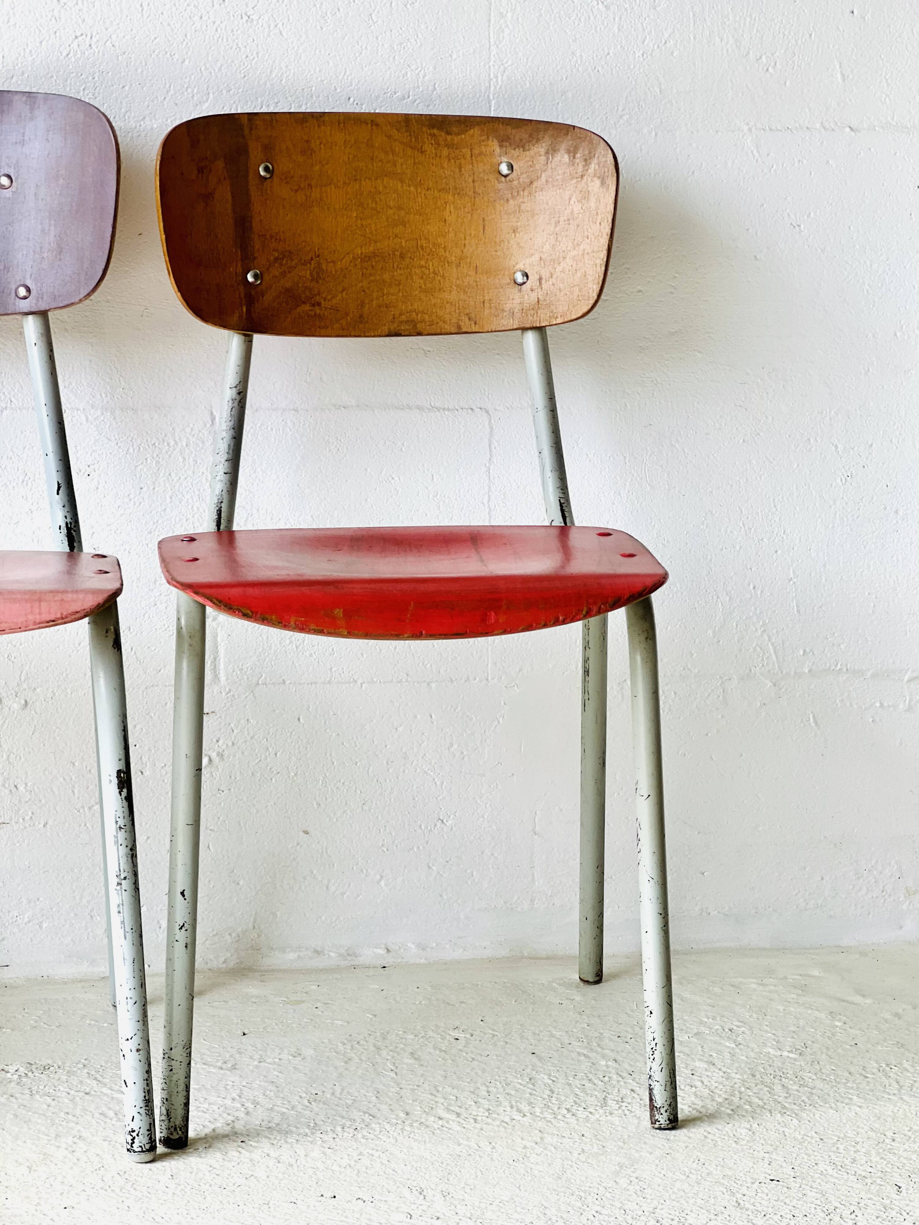 Chaises d'école Bistro, lot de 4
