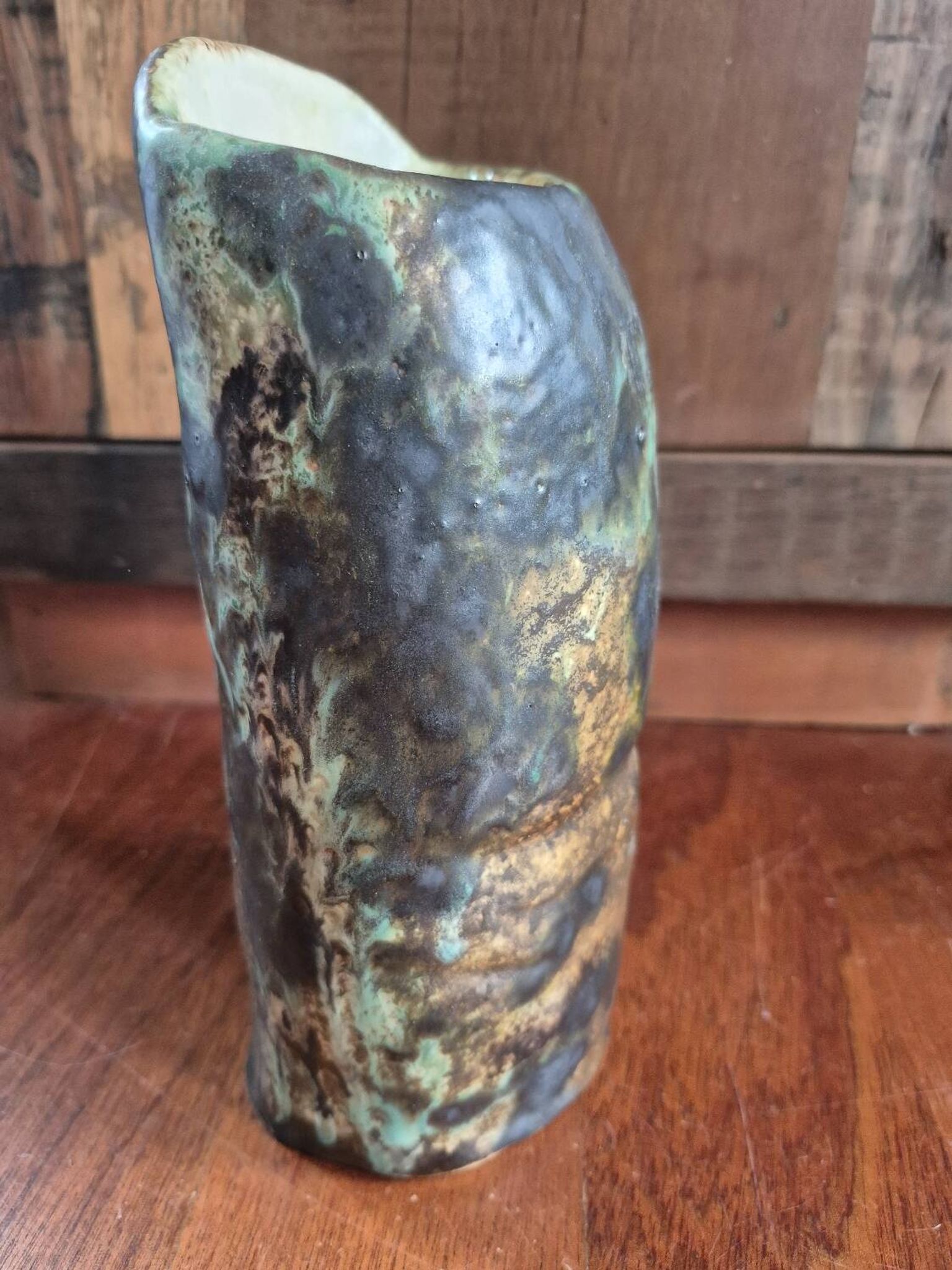 Vase en grès émaillé ib. helm doigt / pouce