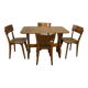 Ensemble table et 4 chaises en bois vintage