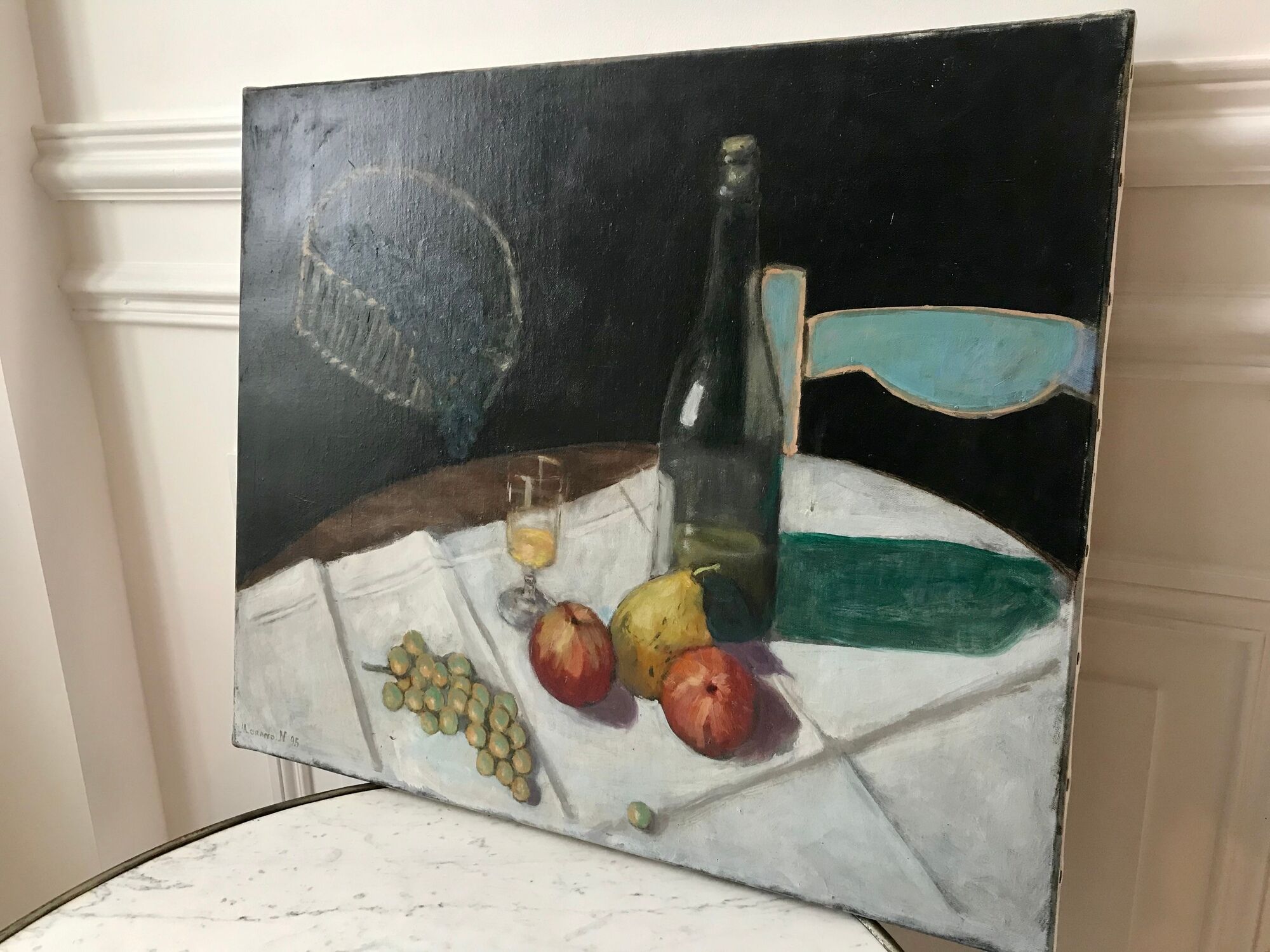 Old painting oil on canvas still life