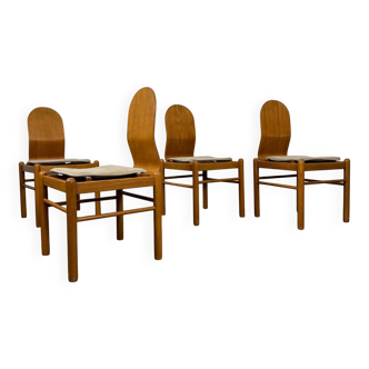 Set Di 4 Sedie Da Pranzo Design Mid Century Scandinavo Anni 70