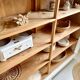 Large antique school wardrobe/bookshelf in solid pine – 1950