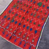 Tapis Marocain Boujad rouge - 145 x 226 cm