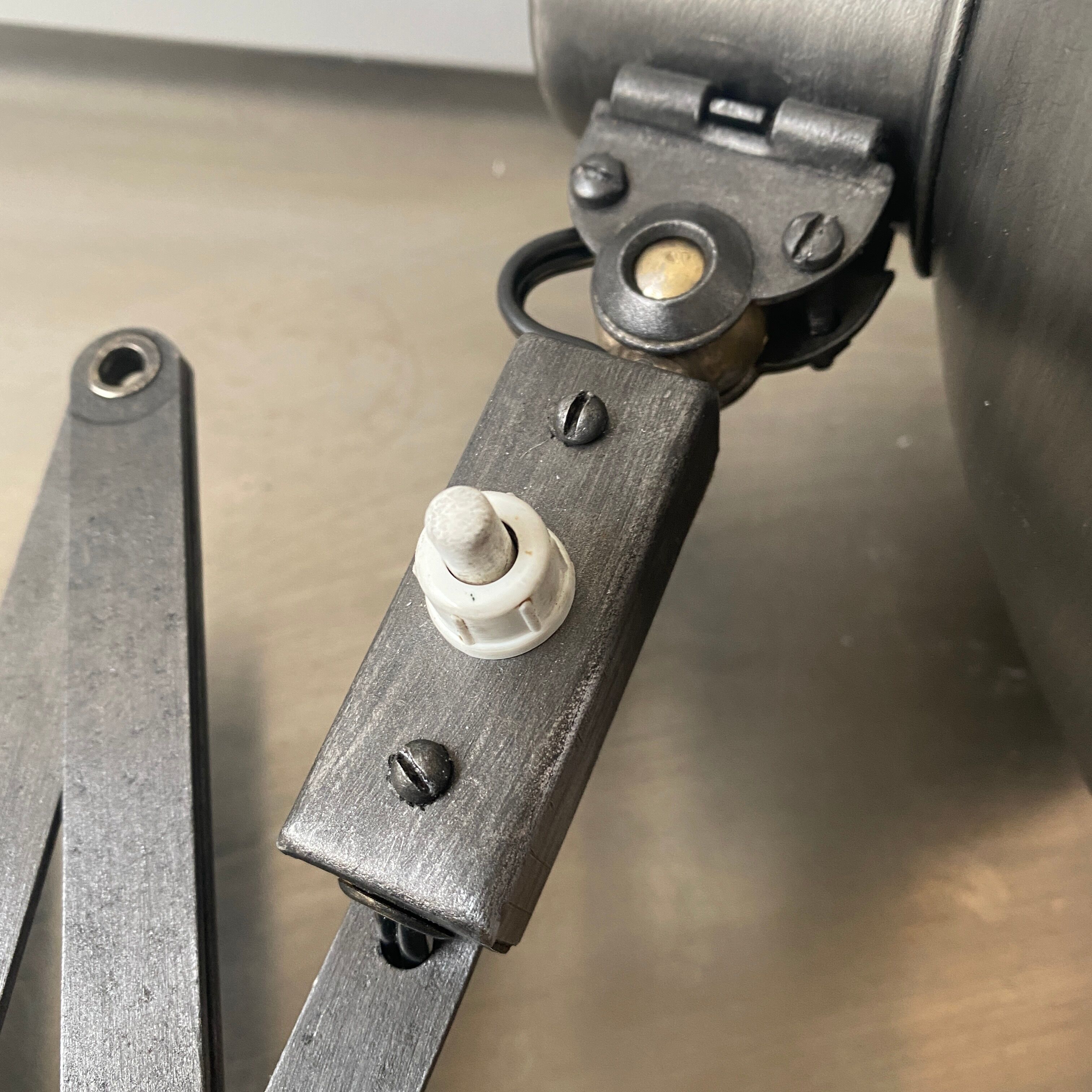 Old industrial accordion lamp