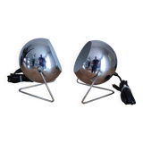 Pair of vintage eyeball table lamps
