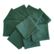 Set of 8 monogrammed fir green towels EH - 65x61cm - linen