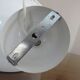 Vintage pendant lamp in white lacquered metal 80s