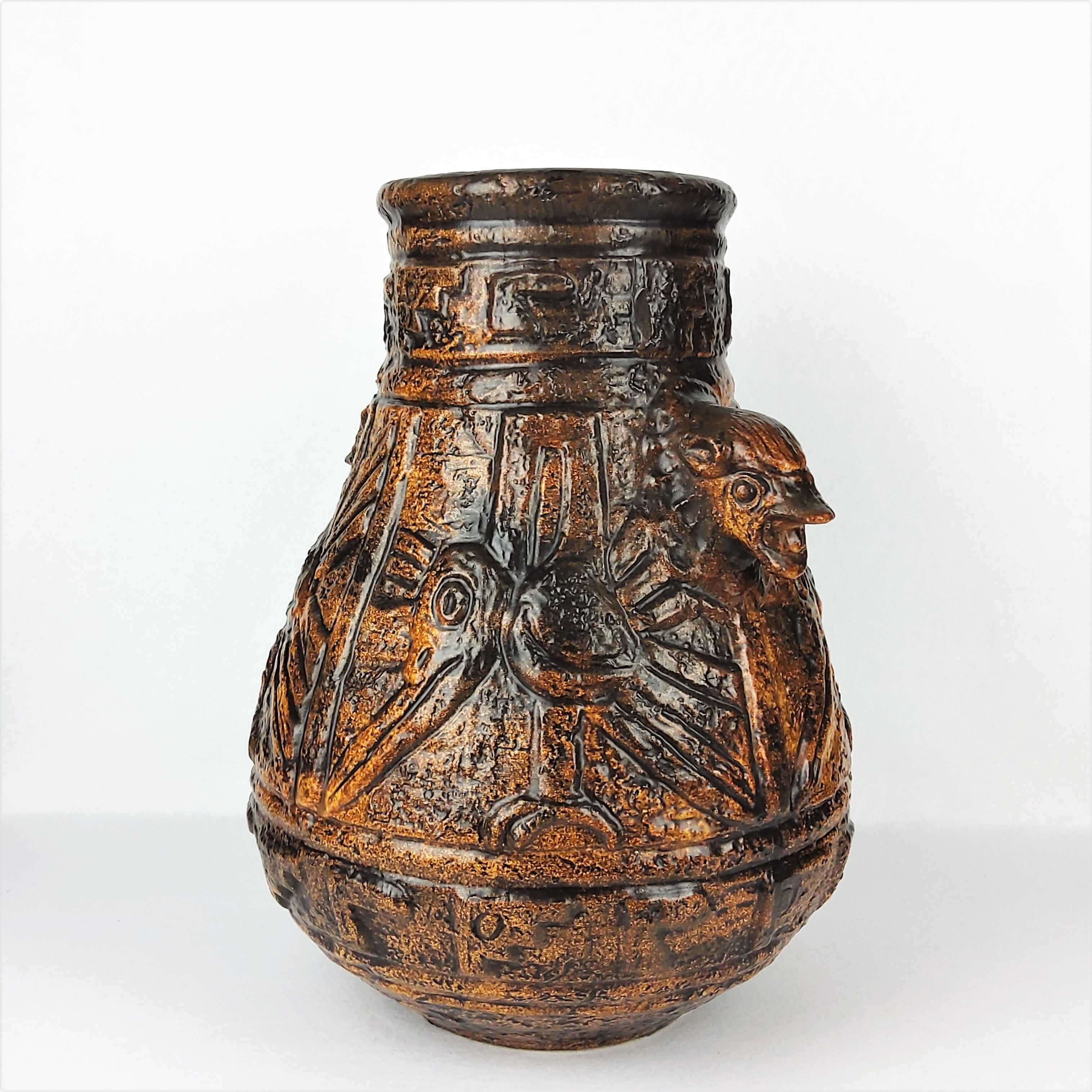 Vase - Aztec décor - Jasba 1960 - Keramik