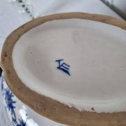 Antique earthenware tureen by Émile Tessier (1887-1971), Malicorne, France