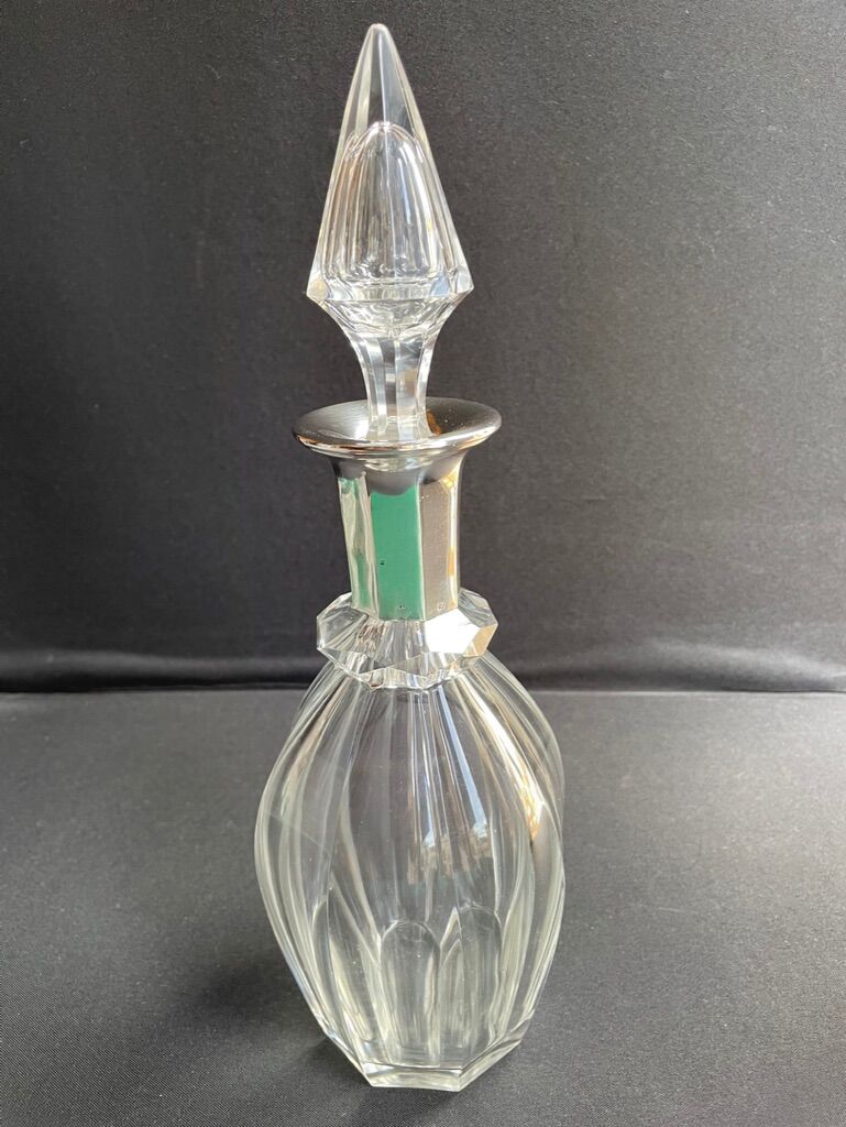 Large decanter - Louis Philippe - Strong crystal and silver
