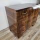 Commode en noyer Art Déco des années 1940 – 5 tiroirs