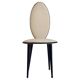 Chaise en vinyle crème et noir Umberto Mascagni