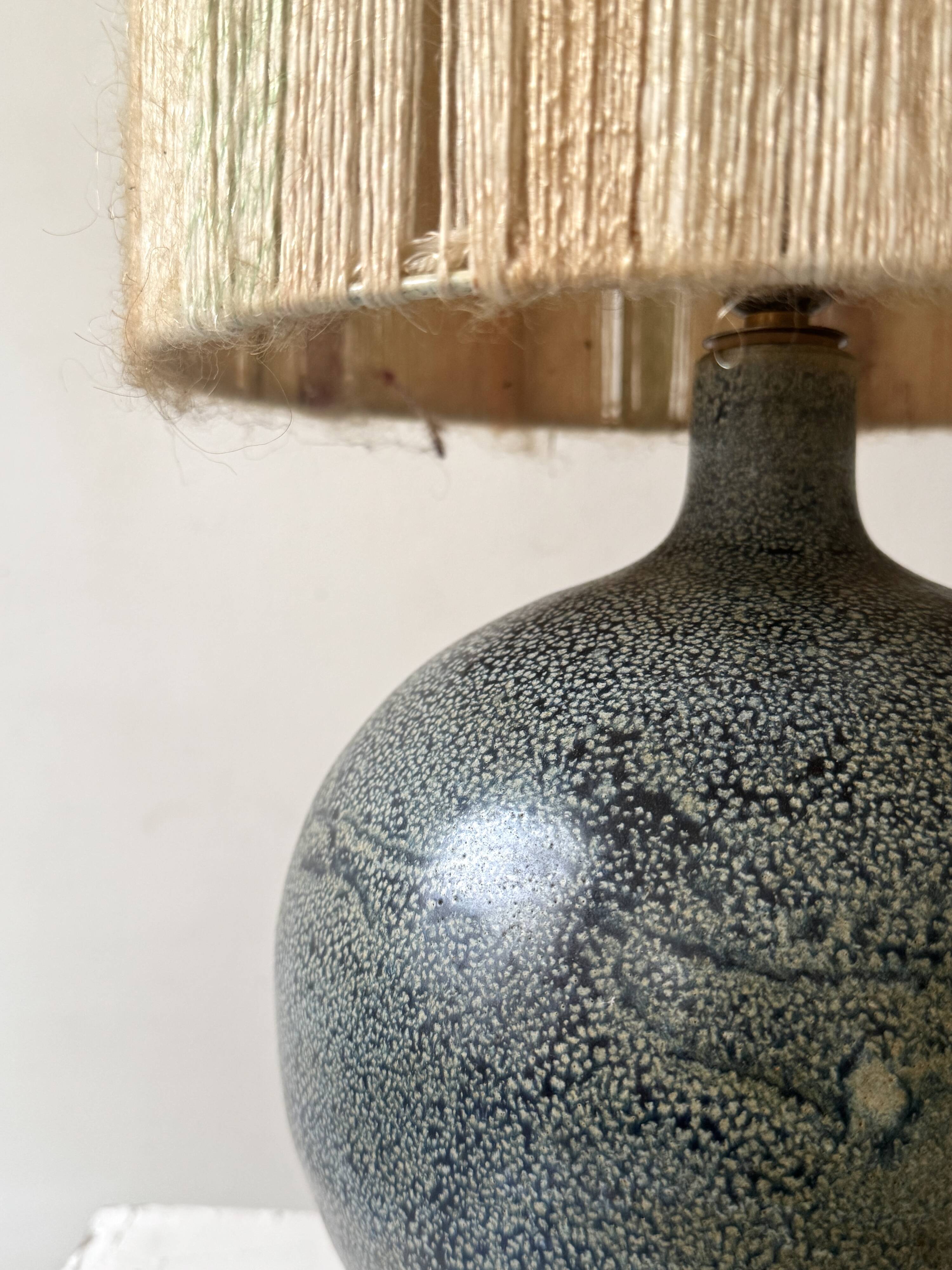 Table lamp in ceramic by Annie Maume and Robert Héraud, La Borne 1950.
