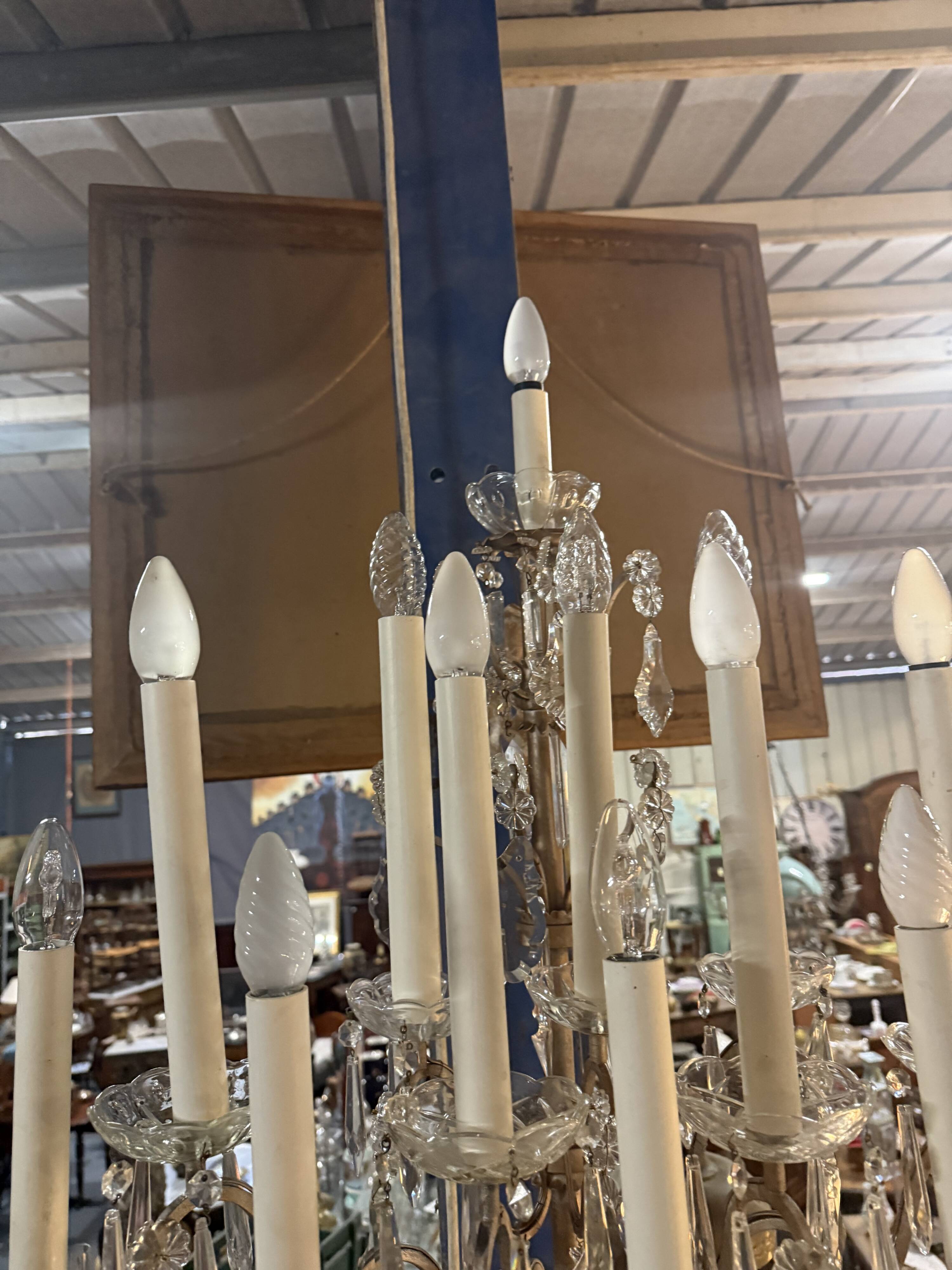 Bronze-colored wall light with 12 lights