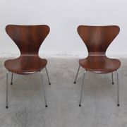 Pair of 'Series 7' chairs in rosewood by Arne Jacobsen for Fritz Hansen, 1955