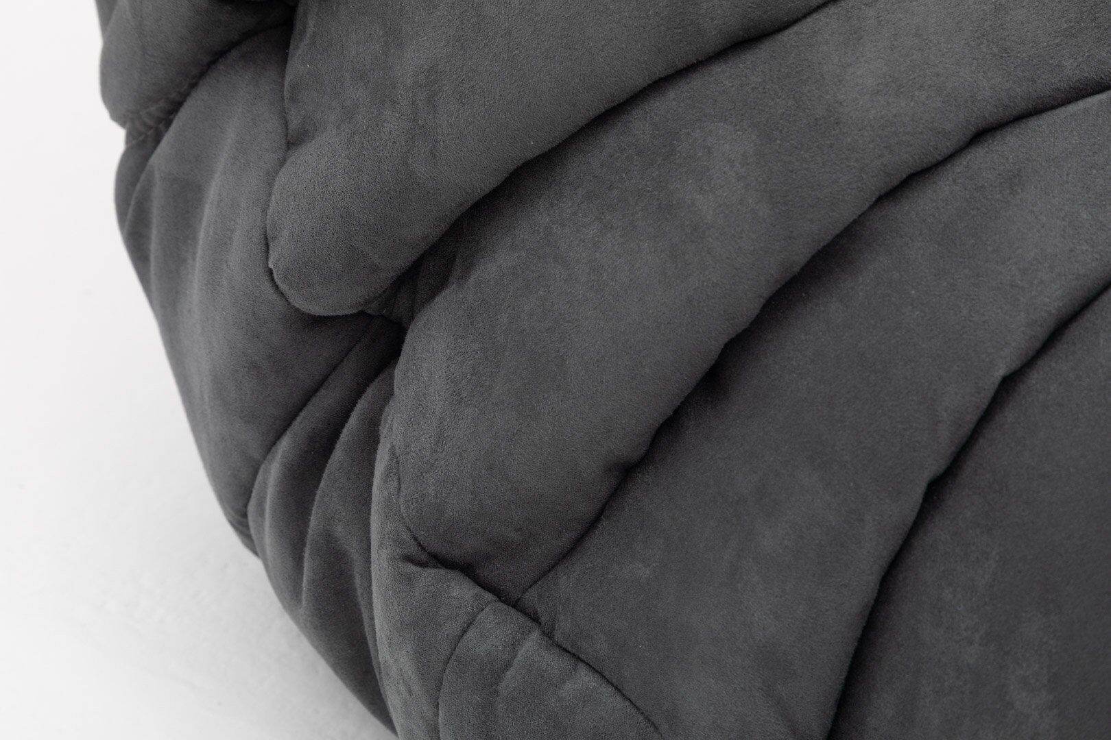 Togo lounge chair and pouf in black fabric by Michel Ducaroy for Ligne Roset, 1973, set of 2