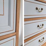 Family wardrobe, marquetry net, early 20th century.