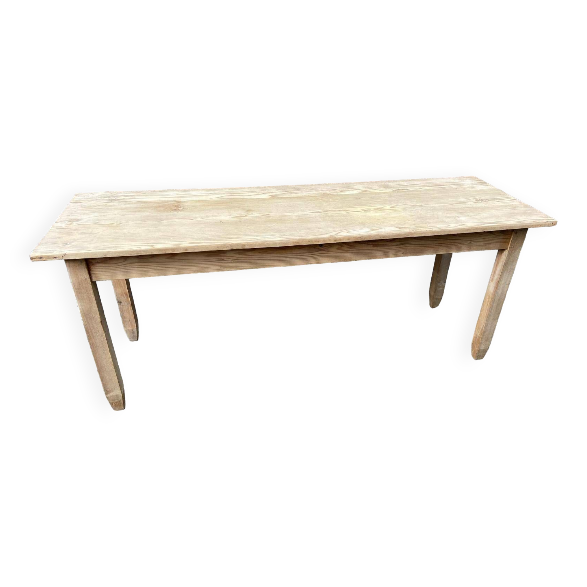 Large Alsatian bistro coffee table in raw natural fir French bistro table 1930