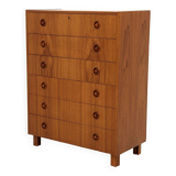 Scandinavian "tallboy" chest of drawers in teak, Sweden, 1960