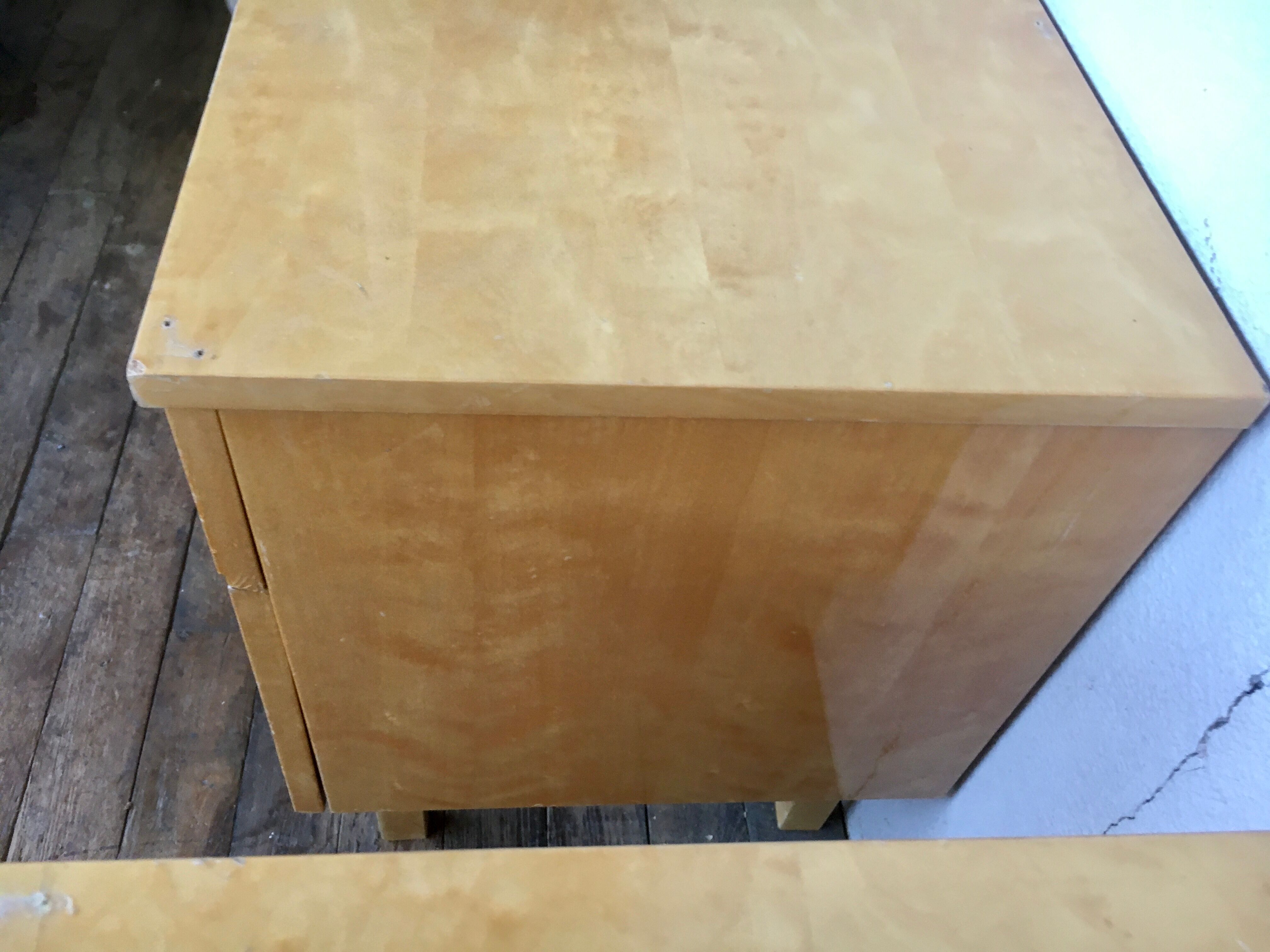 Paire de tables de nuit chevet bout de canapé pieds fuseaux 50/60