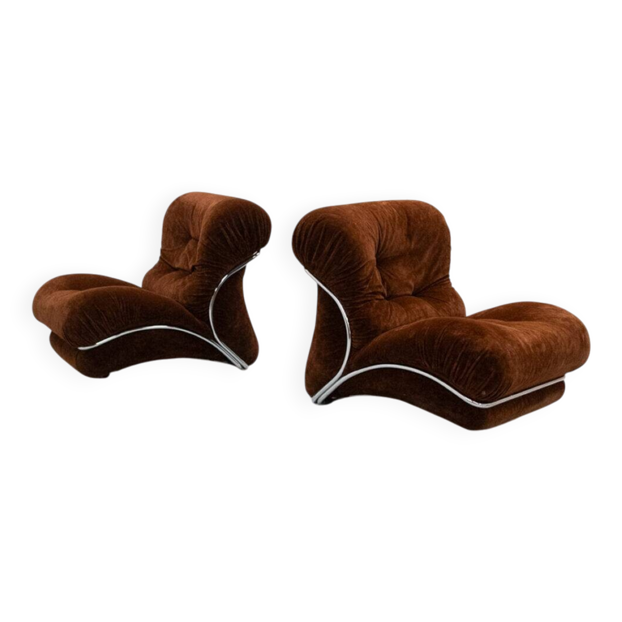 Italian Corolla Lounge Chair by I.P.E 1970s