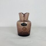 La Rochère pink bubble glass pitcher, vintage